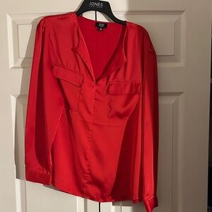 Jones New York Vibrant Red Blouse